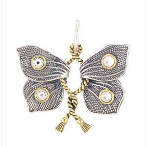 Waxing Poetic Butterfly Pendant Sterling Silver & Swarovski Crystals